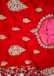 Red Embroidered Lehenga Choli