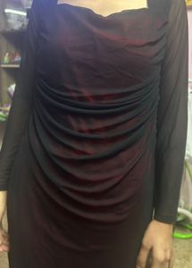 Elegant Ruched Mesh Dress