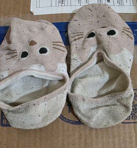 Cute Cat Face No-Show Socks