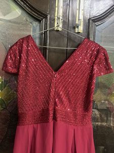 Sparkling maroon Ethnic Gown