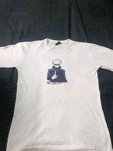White Graphic Anime T-Shirt