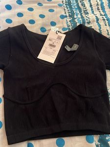 Zara Black Crop Top