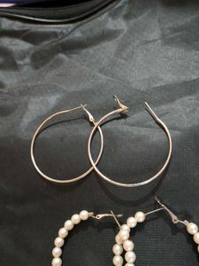 Elegant Pearl Hoop Earrings and plan