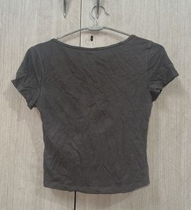 Grey Crop Top