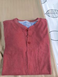 Men's Red Henley T-Shirt