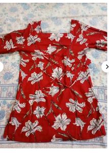 Maroon Floral Bell Sleeve Top