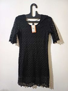 💥🆕️ Black Net Bodycon Dress