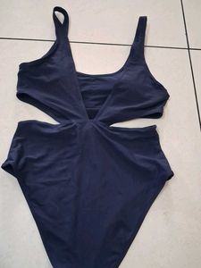 Stylish Navy Cut-Out One-Piece Swimsuit