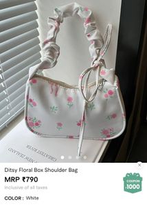 Cute floral shoulder bag