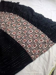 Designer Black Ethnic Gown mirror work