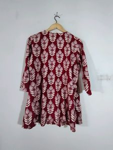 Red Floral Print Tunic (Women's)