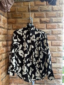 Abstract Print Long Sleeve Shirt