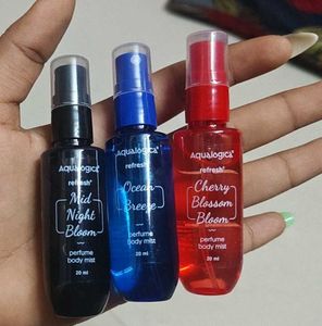Aqualogica Perfume Body Mist Set of 3 and 1 more