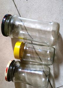 Set of 3 Glass Jars