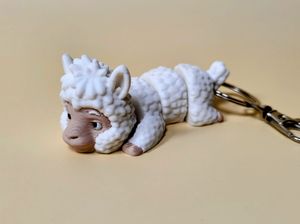 Cute Alpaca Keychain Set