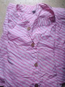Pink Striped Kurta
