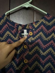 Stylish Chevron Print Kurta