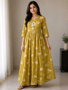 Charming Mustard Yellow Dress