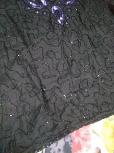 Vintage Black Embellished Top