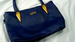 Elegant Navy Blue Handbag