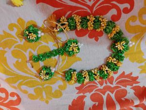 flower jwellery for mendhi haldi function wedding