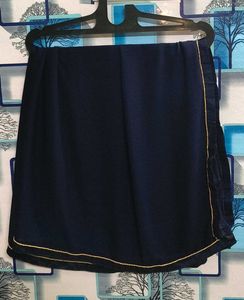 Dupatta silk Navy blue Dark with golden work