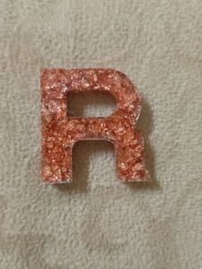Beautiful Alphabet Resin Keychain