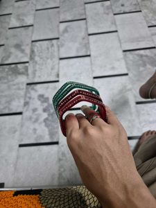 Stackable Red & Green Bangles