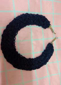 Black Beaded Statement Necklace
