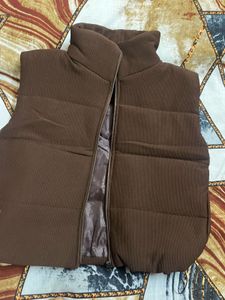 Brown Padded Gilet Vest
