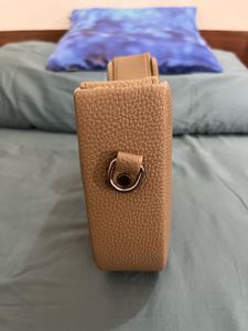 Beige Shoulder Handbag