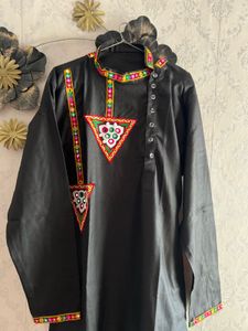 Navratri Stylish Black Embroidered Kurta