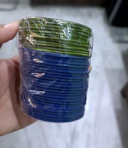 💙 Beautiful Blue &amp; Green Bangles Combo Set 💚