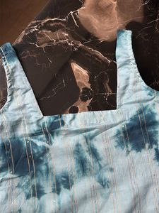 Blue Tie-Dye Mini kurta