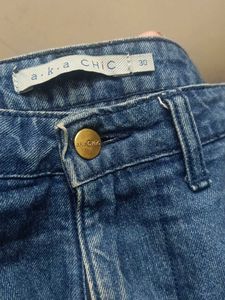 Wide Leg Blue Denim Jeans