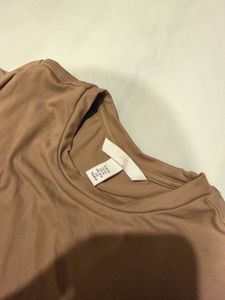 Casual Tan T-Shirt Dress