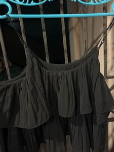 Black Ruffled Cami Top
