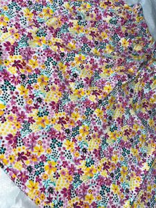 Floral Print A-Line Skirt For Baby Girl