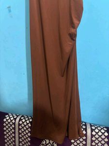 Elegant Brown One-Shoulder Maxi Dress
