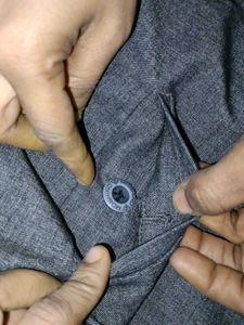 Stylish Men's Grey Textured Trousers
