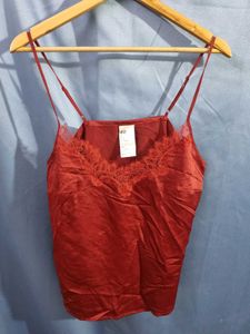 H&M Hot Red Lace Cami Top with pants