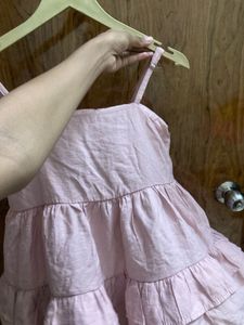 Pink Tiered Spaghetti Strap Top