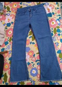 bootcut Flared high waist Blue stretchable Jeans
