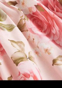Vintage Rose Print Midi Dress