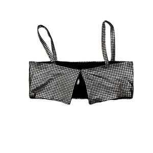Silver-Black Blocks Party Top