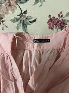 ZARA Pink Wrap Front Crop Top