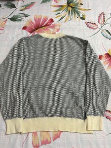 knit full sleeves vest cardigan black &amp; cream
