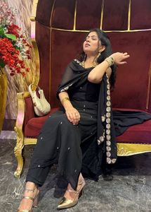 Elegant Black Kurta Set with Dupatta