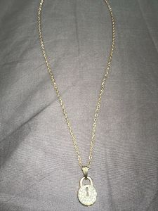Sparkling Lock Pendant Necklace