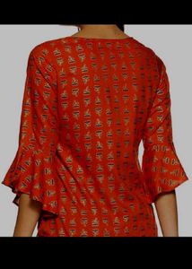 Global desi Rustic red Peplum Top